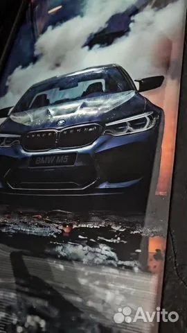 Нарды под стеклом «BMW M5 Ангельские глазки»
