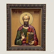 Святой Апостол Павел икона резная из дерева — фотография 1