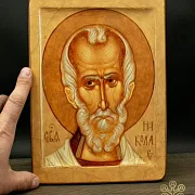 Икона Святого Николая. Дерево — фотография 1