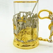 Латунный подстаканник «Подарок врачу» — фотография 6