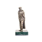 Бронзовая статуэтка «Ф.Э. Дзержинский. Большой» на змеевике — оригинальный подарок — фотография 2