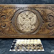 Резные деревянные нарды «Держава» — оригинальный подарок — фотография 9