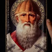 Икона Спиридона Тримифунтского. Ручная работа — фотография 1