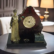 Часы «Хозяйка Медной горы» с камнями, 210×125×200 мм — фотография 1