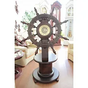 Часы-штурвал «Адмирал», 8 ручек, диаметр 1180 мм — фотография 4