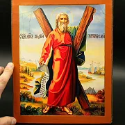 Икона деревянная "Святой Апостол Андрей" — фотография 1